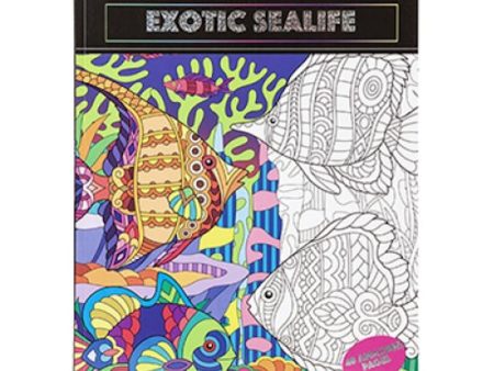 A4 Sea Life Colouring Book - Colour Therapy Relaxing Adult Colouring Book Online now