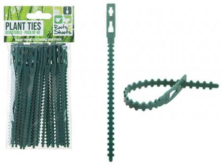 Adjustable Plant Ties - 40 Pack Garden Plant Supports Flexible Green Twist Ties For Discount