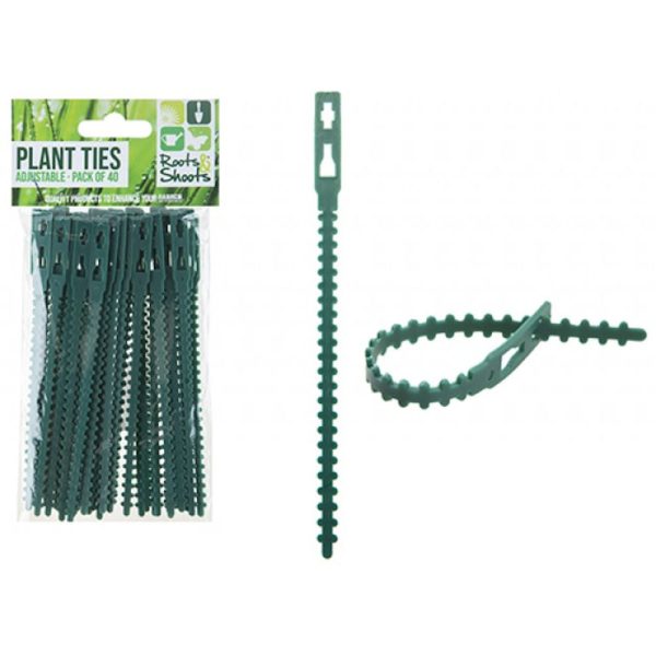 Adjustable Plant Ties - 40 Pack Garden Plant Supports Flexible Green Twist Ties For Discount