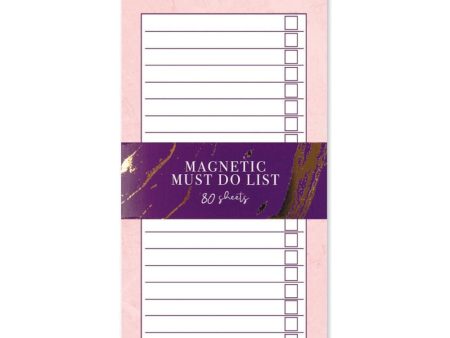 Calm Thoughts Magnetic To-Do List - 80 Sheets Shopping List Pad Peaceful Design Organising Tasks Reminders Errands For Cheap