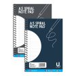 A5 Spiral Notepad - Single Assorted Convenient Size Note Taking Lined Paper on Sale