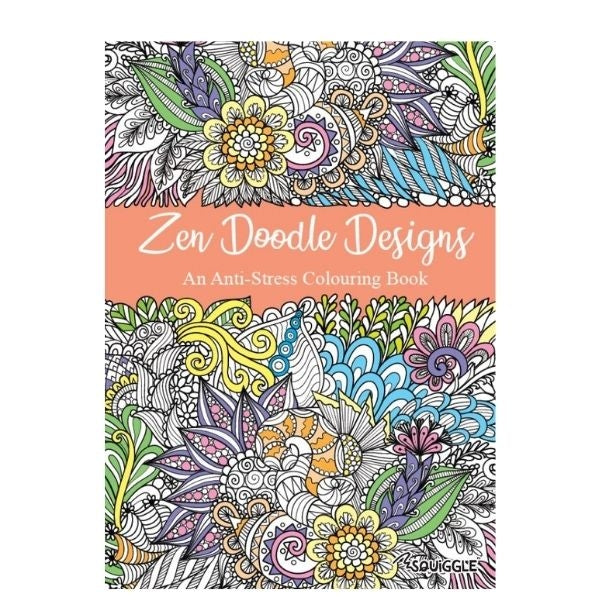 A4 Zen Doodle Mindfulness Colouring Book - Assorted Intricate Relaxation Focus High Quality Stress Relief Hot on Sale