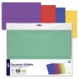 Pastel Foolscap Document Wallets - 5 Pack Assorted Colours Organising Transporting Documents Cheap