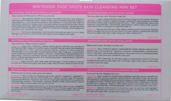 Dr Rashel Whitening Fade Spots Skin Cleansing Mini Set 6 Pieces Cheap