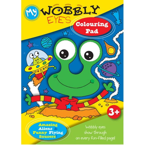 A4 Alien Wobbly Eyes Colouring Pad - Fun Whimsical Interactive Wobbly Eyes Discount