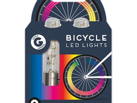 Bicycle LED Lights - 2 Pack Bright Durable Front Rear Lights Safe Cycling on Sale