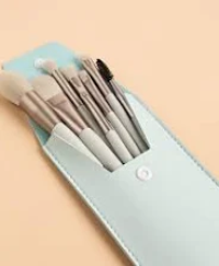 8 Piece Mini Makeup Brushes -Light Green Online now