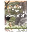 A4 Life On The Savannah Advanced Colouring Book - Wildlife High Quality Relaxing Supply