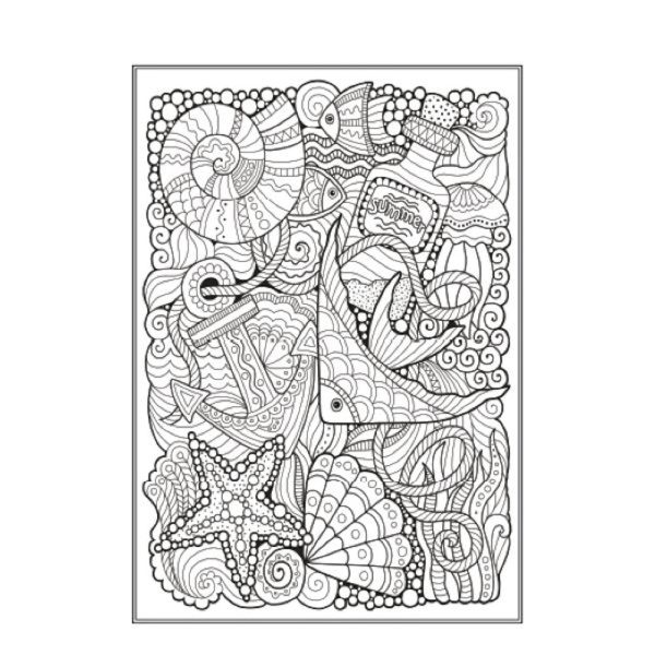 A4 Animals Underwater Colouring Book - Assorted Beautiful Marine Life High Quality For Cheap