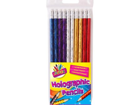 10 Holographic HB Pencils For Discount