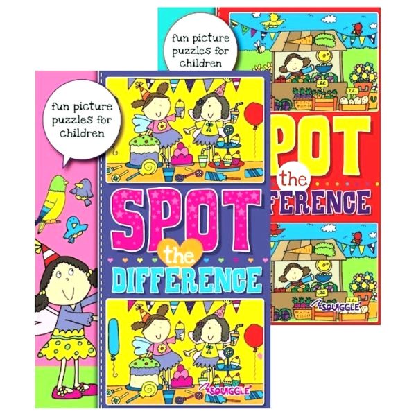 A4 Spot The Difference Activity Book - Assorted Challenging Puzzles Engaging Illustrations High Quality Paper For Cheap