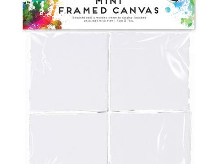 Artist Mini Framed Canvas 4 Pack - Small Painting Panels Art Supplies Supply