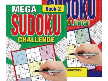 A5 Mega Sudoku Puzzle Book - Assorted Challenging Puzzles High Quality Paper Relaxing Brain Teasers Hot on Sale