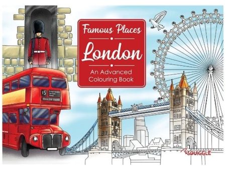 A4 Famous Places Advanced Colouring Book - Landmarks Destinations High Quality Relaxing Art Therapy Hot on Sale