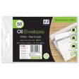 C6 White Envelopes - 50 Pack Security Print 80gsm Peel & Seal Closure Mailing Letters Cards Invitations For Sale