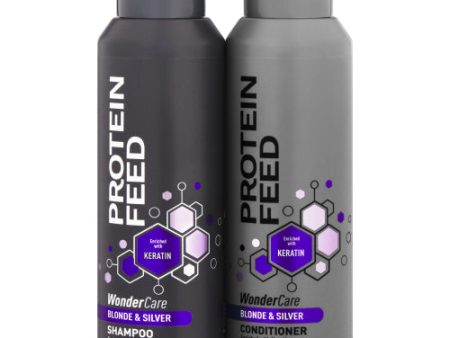 (Combo) Protein Feed WonderCare  Blonde &  Silver Shampoo And Conditioner Supply