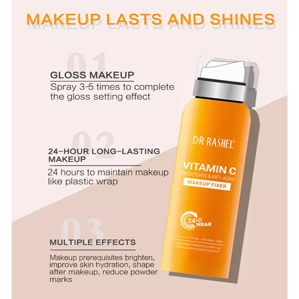 Dr. Rashel Vitamin C Brightening & Anti-Aging Makeup Fixer 3-in-1 Prep-Primer-Set Discount