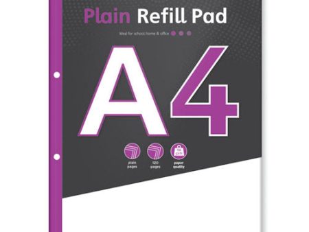 A4 Plain Paper Refill Pad - 120 Pages Versatile Writing Surface Notes Sketches Diagrams Cheap