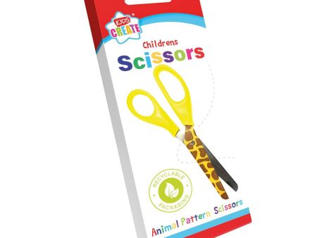 Animal Printed Scissors - Kids Fun Safe Cutting Tool Featuring Animal Prints Craft Projects School For Sale