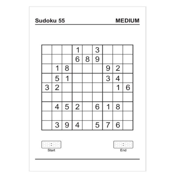 A4 Sudoku Puzzles - Assorted Challenging Puzzles Difficulty Levels High Quality Paper Relaxing Brain Teasers For Sale