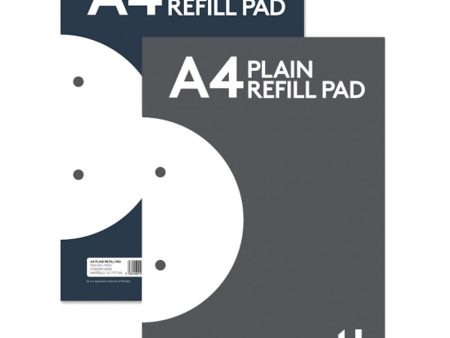 A4 Plain Refill Pad - Assorted Blank Pages Drawing Writing Durable Online Hot Sale