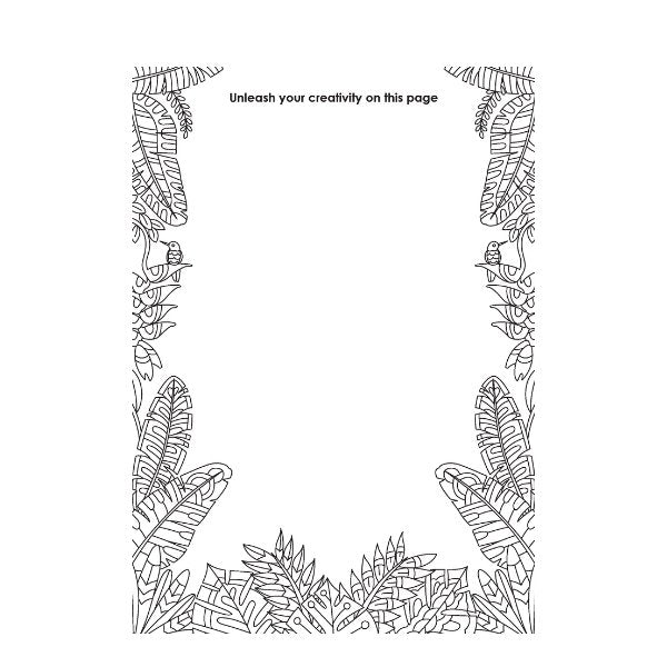 A4 Life In The Jungle Advanced Colouring Book - 22 Pages Wildlife High Quality Relaxing Art Therapy Hot on Sale