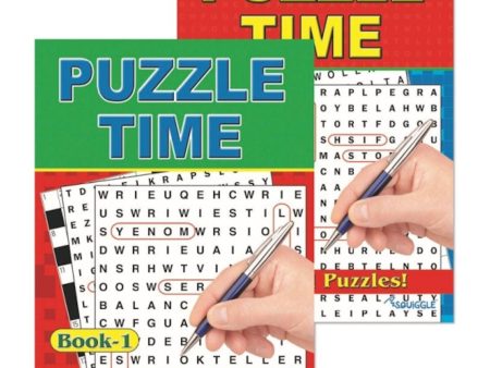 A4 Puzzle Time Book - Assorted Puzzles Engaging Brain Teasers High Quality Paper Relaxing Entertainment Online Hot Sale