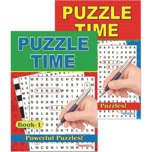 A4 Puzzle Time Book - Assorted Puzzles Engaging Brain Teasers High Quality Paper Relaxing Entertainment Online Hot Sale