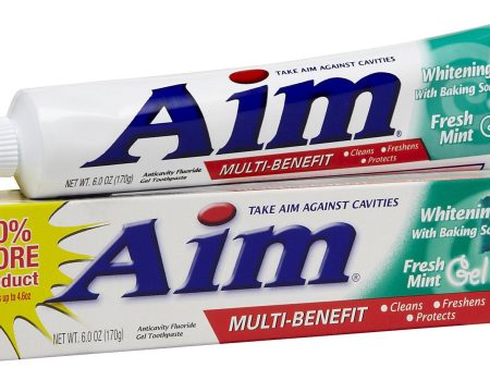 AIM - BAKING SODA - MINT GEL TOOTHPASTE 6 OZ - 12CT UNIT Fashion