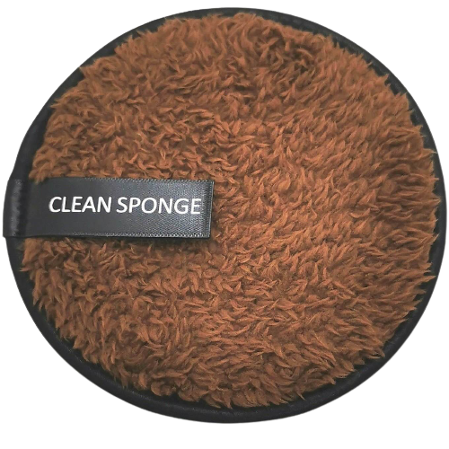 Dual Facial Cleaning Sponge - Brown on Sale