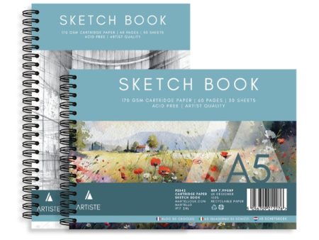 A5 Artist Sketch Book - Assorted Blank Pages Drawing Durable Cover Protection Drawing Hot on Sale