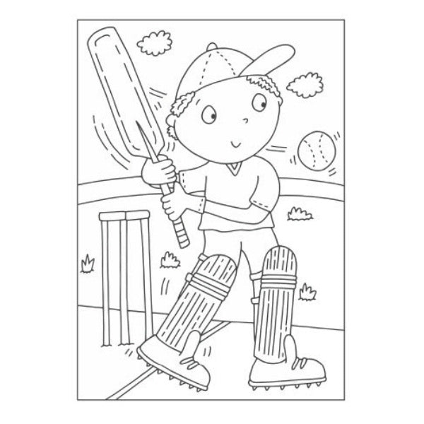 A4 Super Cool Sports Colouring Book - Sports Athletes High Quality Sports Fan Discount