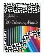 Bright Colouring Pencils - 20 Pack Drawing Art Craft School Supplies on Sale