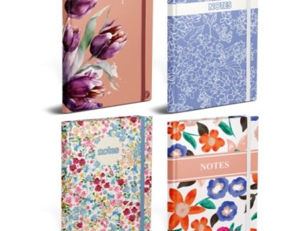 A6 Floral Notebook - Single Assorted Compact Size Lined Cute Design Hot on Sale