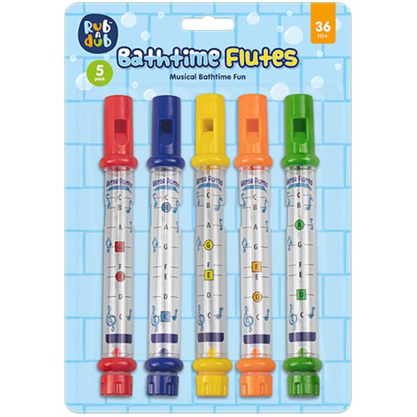 Bathtime Flutes - 5 Pack Kids Bath Tub Toys Musical Instruments Online Sale