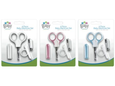 Baby Manicure 4 Piece Set Single Assorted - Nail Care Kit for Infants and Toddlers Online Sale