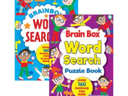 A6 Brain Box Word Search Book – Assorted Word Puzzles for Kids & Adults | Compact & Perfect for Travel Fun Supply