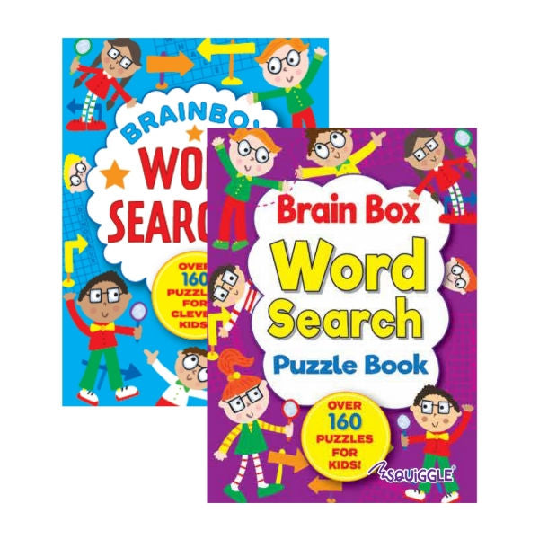 A6 Brain Box Word Search Book – Assorted Word Puzzles for Kids & Adults | Compact & Perfect for Travel Fun Supply