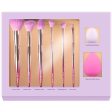 Rose Gold Professional Makeup Brush Set - 8 Pack High Quality Brushes Flawless Application Cheap