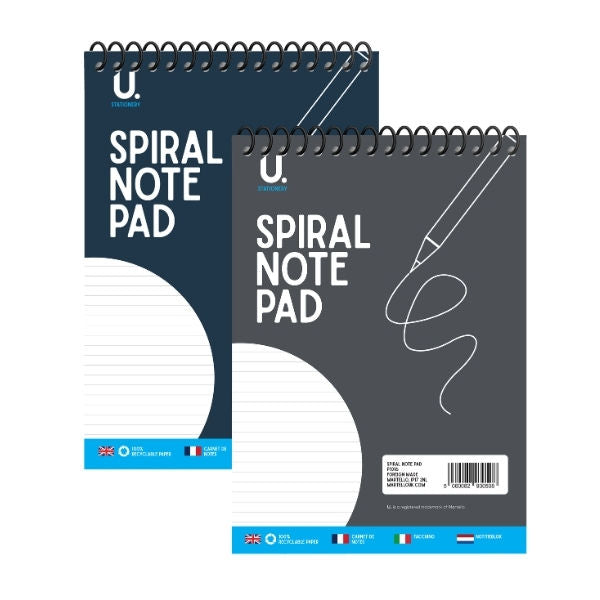 A4 Spiral Notepad - Single Assorted Convenient Size Note Taking Lined Paper Online now