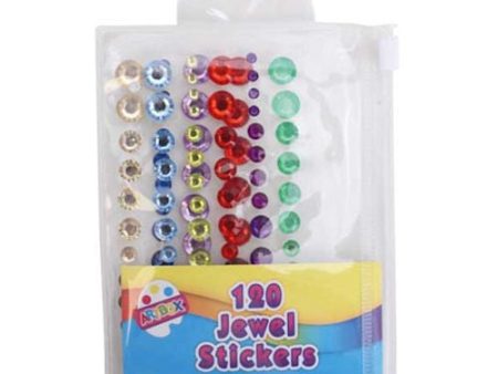 Assorted Jewel Stickers - 120 Pack Craft Supplies Kids DIY Art Kit Online Sale