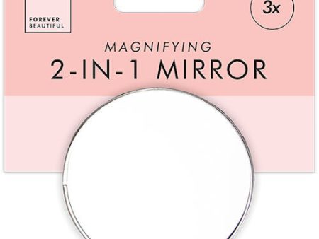 2-in-1 3X Zoom Magnifying Mirror - 11.5cm Double-Sided Bathroom Vanity Mirror For Cheap