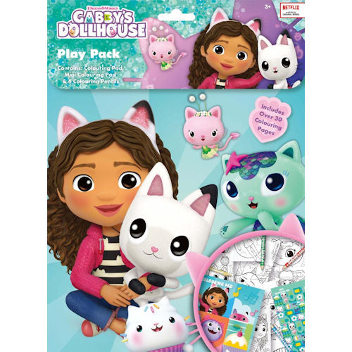 Gabby s Dollhouse Play Pack Colouring Set - Colouring Pad Mini Colouring Pad Colouring Pencils Colouring Pages Creative Playtime Sale