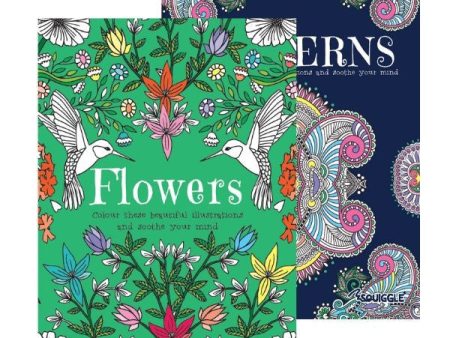 A4 Flowers & Patterns Adult Colouring Book - Assorted Intricate Designs Relaxing Art Therapy High Quality Paper Tranquil For Cheap