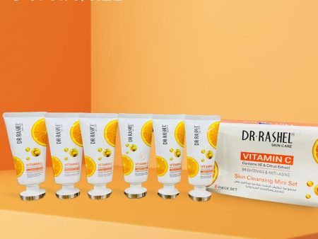 Dr Rashel Vitamin C Brightening & Anti - Aging  Skin Cleansing Mini Set 6 Piece Set Online Sale