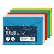 A5 Plastic Document Wallet - 5 Pack Durable Material Design Easy Visibility Secure Snap Closure Organising Protecting Documents Discount