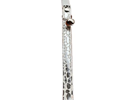 Elastic Cat Collar Animal Print Silver - Adjustable Comfortable Durable Pet Accessory For Discount