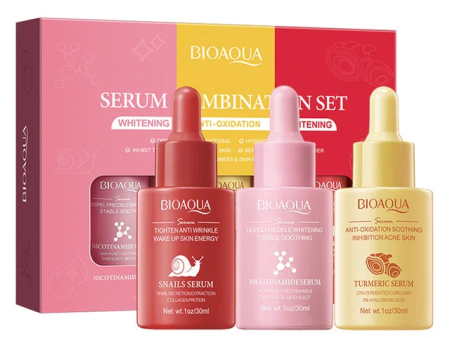 Bioaoua Serum Combination Set- ( Whitening-Anti-Oxidation-Tightening ) For Discount