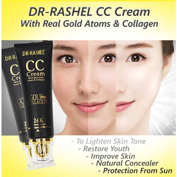 Dr. Rashel 24K Gold and Collagen CC Cream Make-up Cover - Natural Colour on Sale