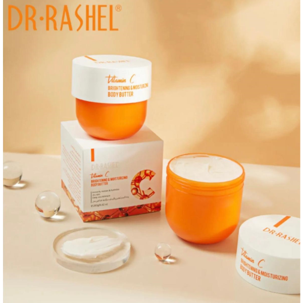 Combo - Dr. Rashel Vitamin C Brightening & Nourishing Body Lotion,  Face Body Scrub & Body Oil Hot on Sale